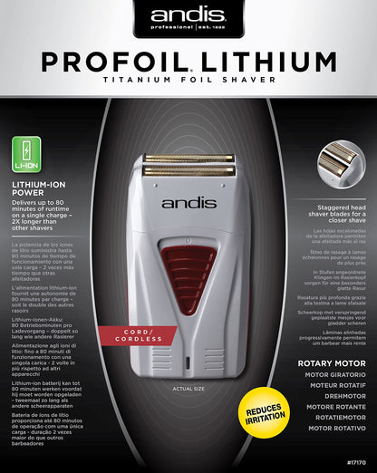 Andis Professional ProFoil Lithium Titanium Foil Shaver