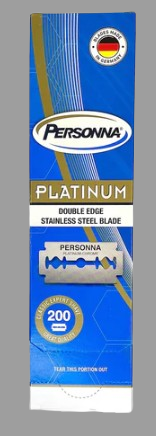 Personna PLATINUM Double Edge Blades 200 Count