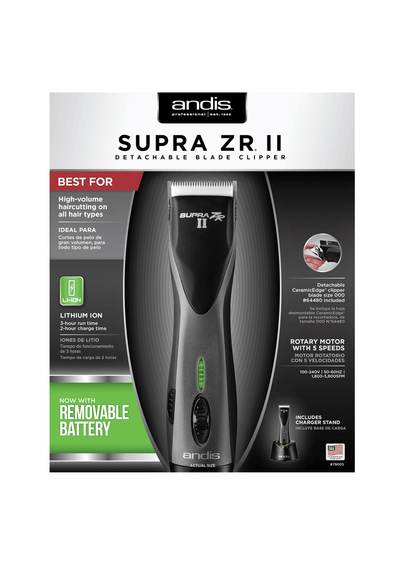 Andis Professional Supra ZR II Cordless Detachable Clipper